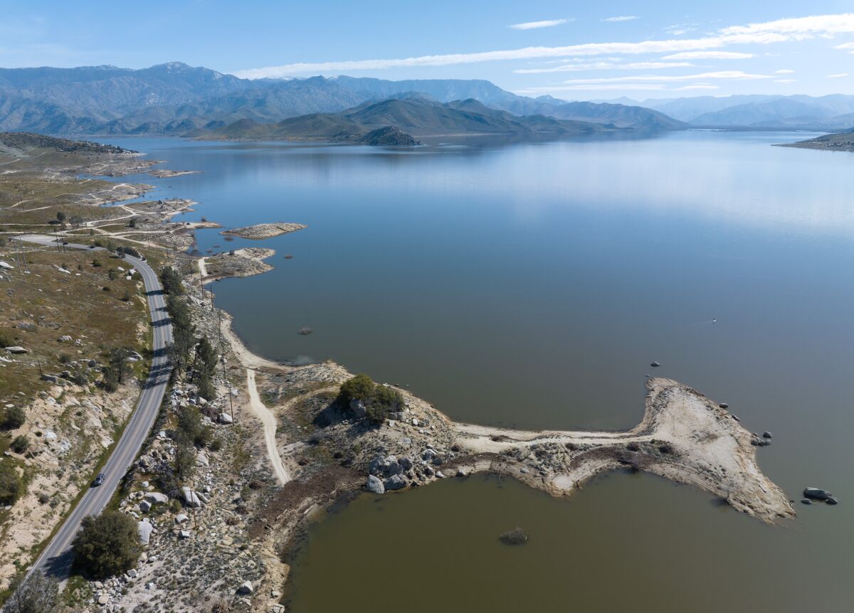 Le lac Isabella vu de Wofford Heights.