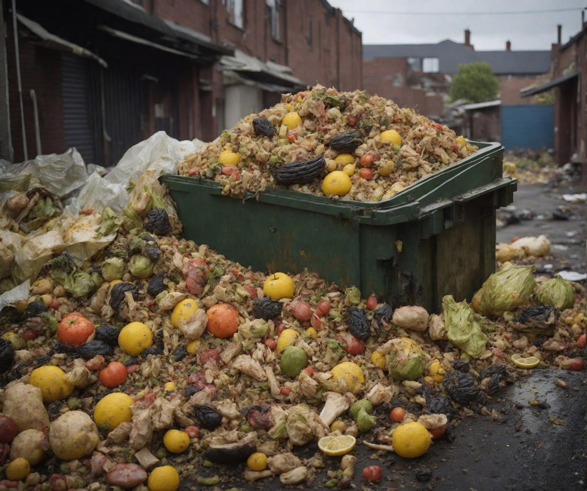 Un contenant rempli d'aliments.