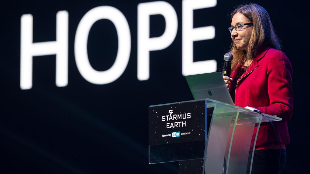 La meteoróloga canadiense Katherine Hayhoe fue una de las ponentes de Starmus 2024