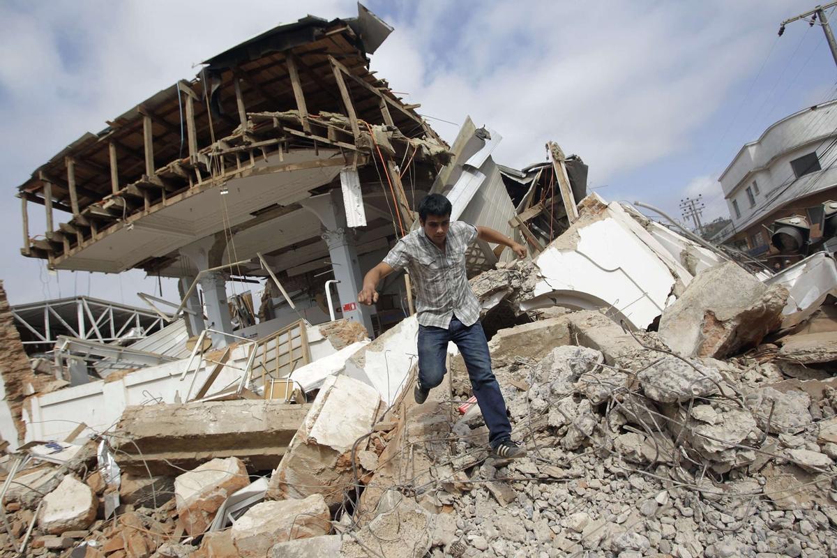 Image des effets d'un terremoto