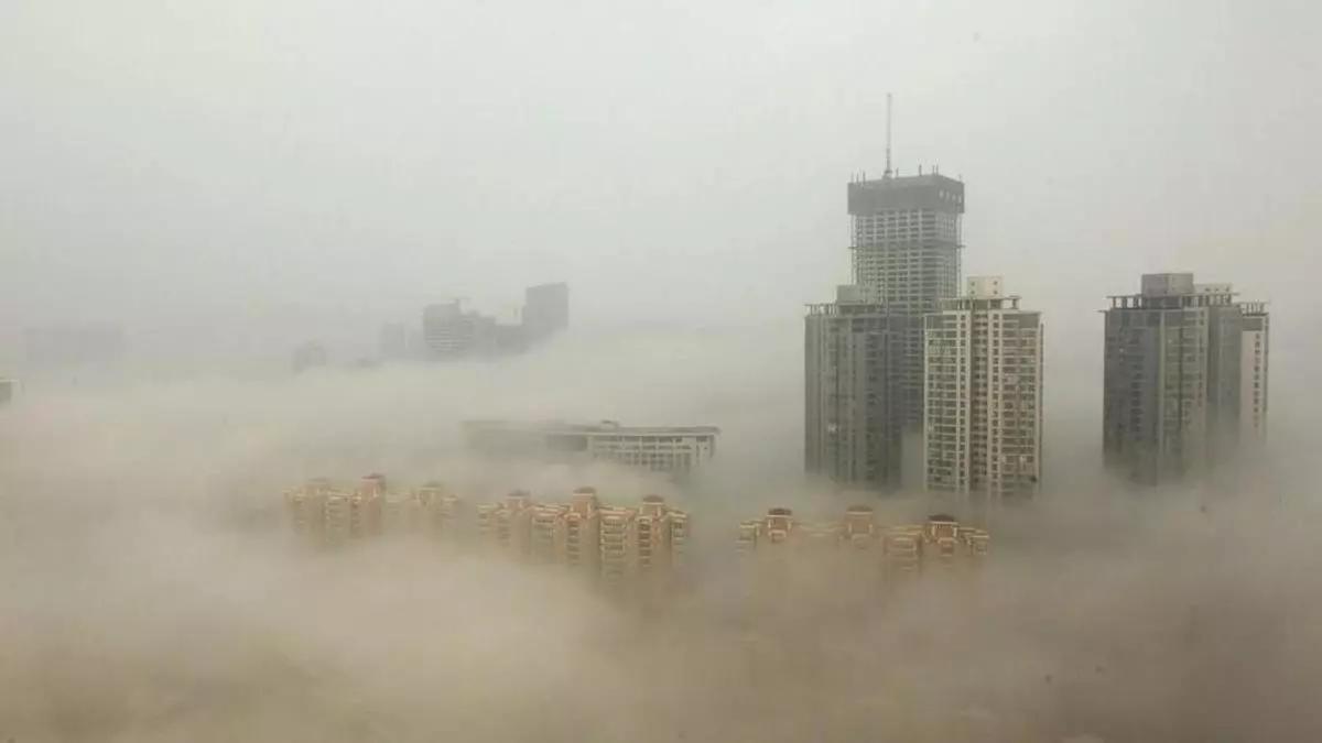 Pollution dans la ville de Harbin, dans le nord-est de la Chine, en 2013.