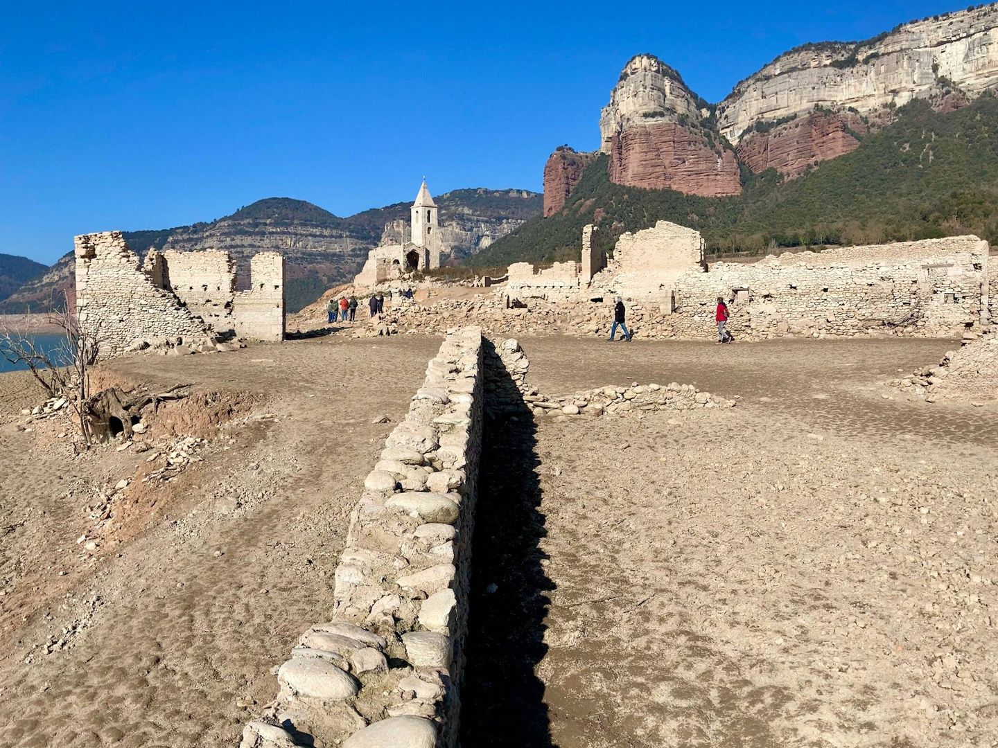 Le réservoir de Sau, à Barcelone, en mars dernier.  (JL Gallego)