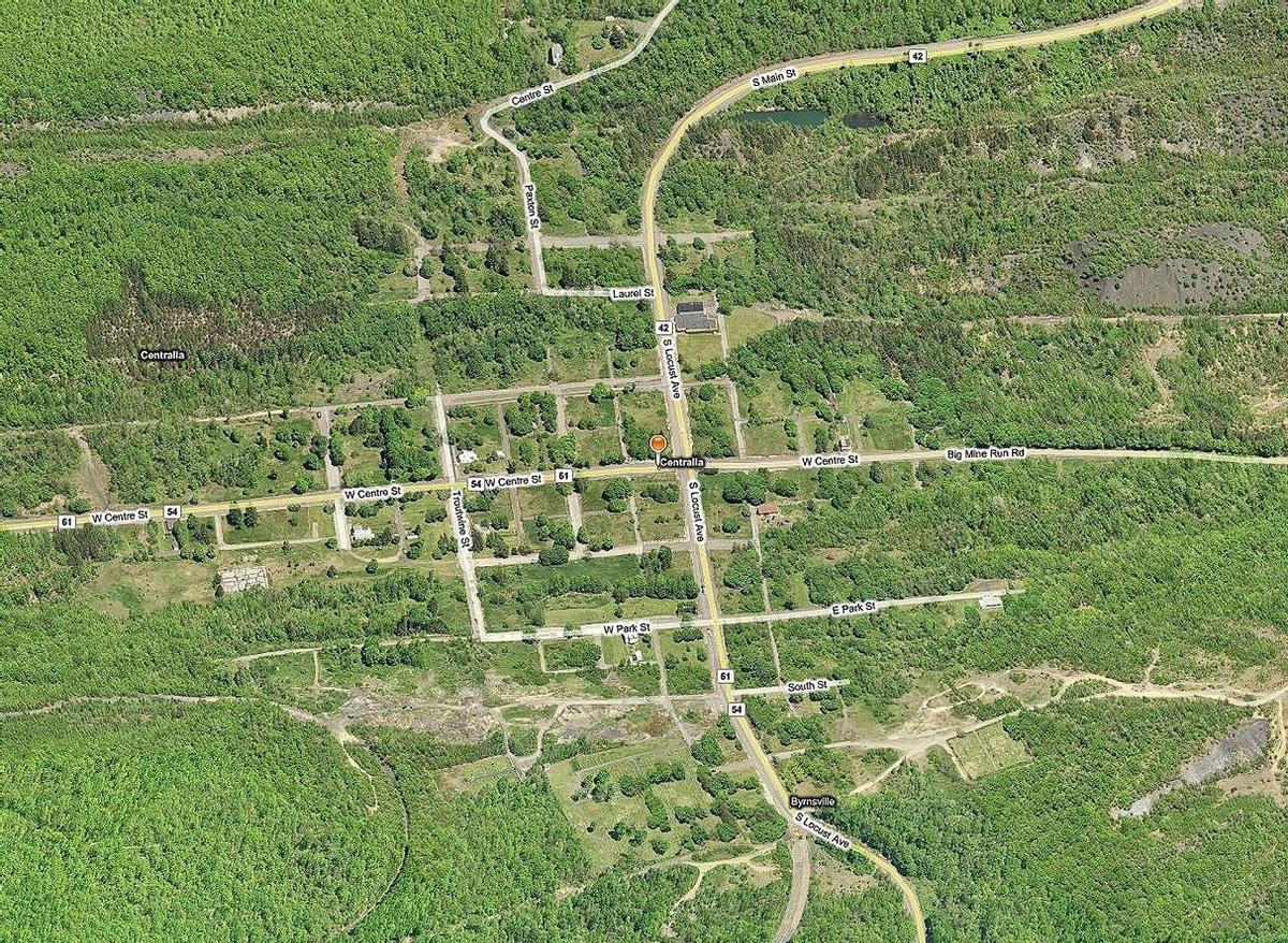 Vue aérienne de la ville, casi sin casas