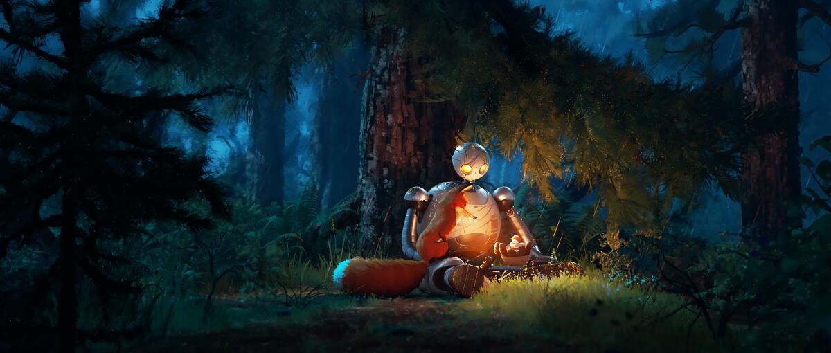 Une scène du film "Le Robot Sauvage".