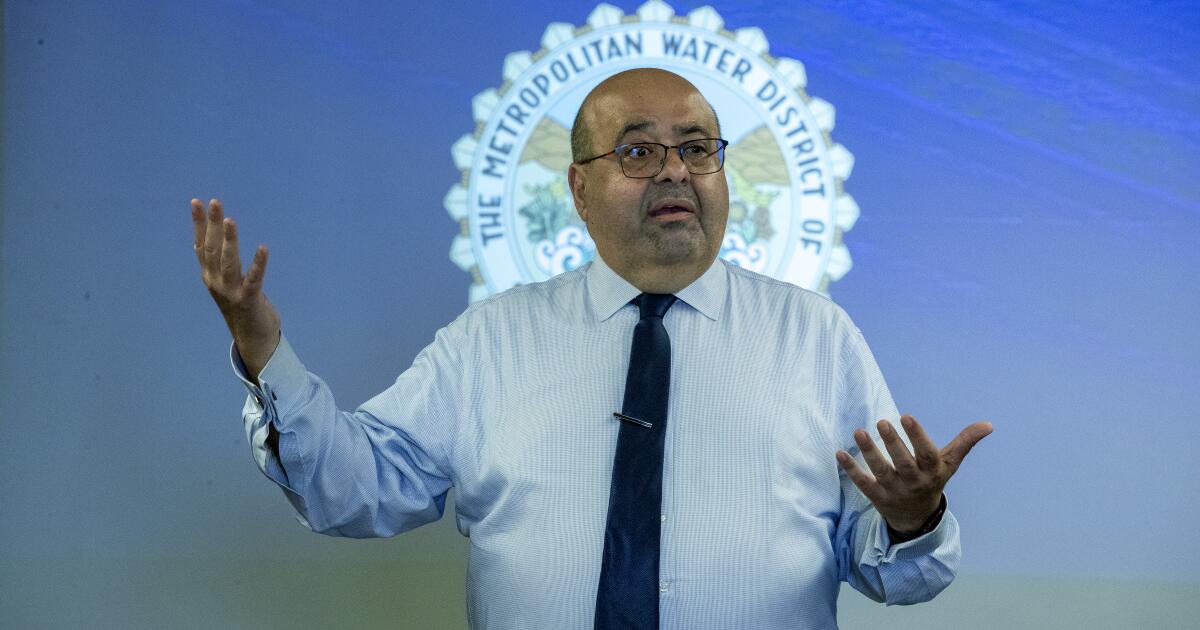 Le conseil d'administration du district de l'eau métropolitaine a fait réfléchir le sort du haut directeur d'Adel Hagekhalil