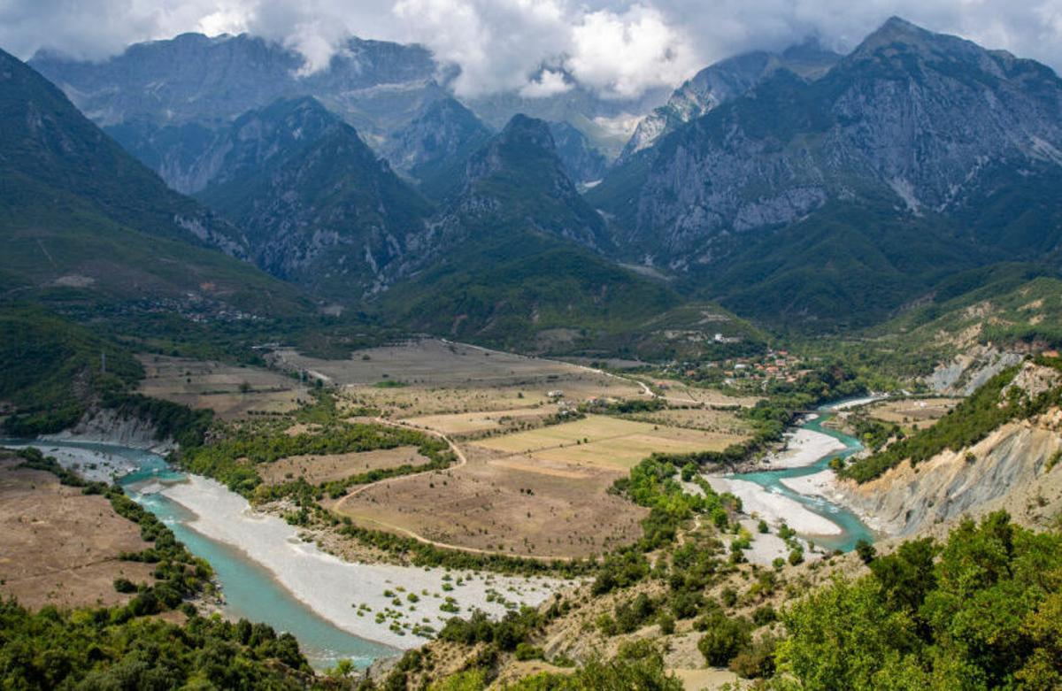El Río Vjosa, en Albanie.
