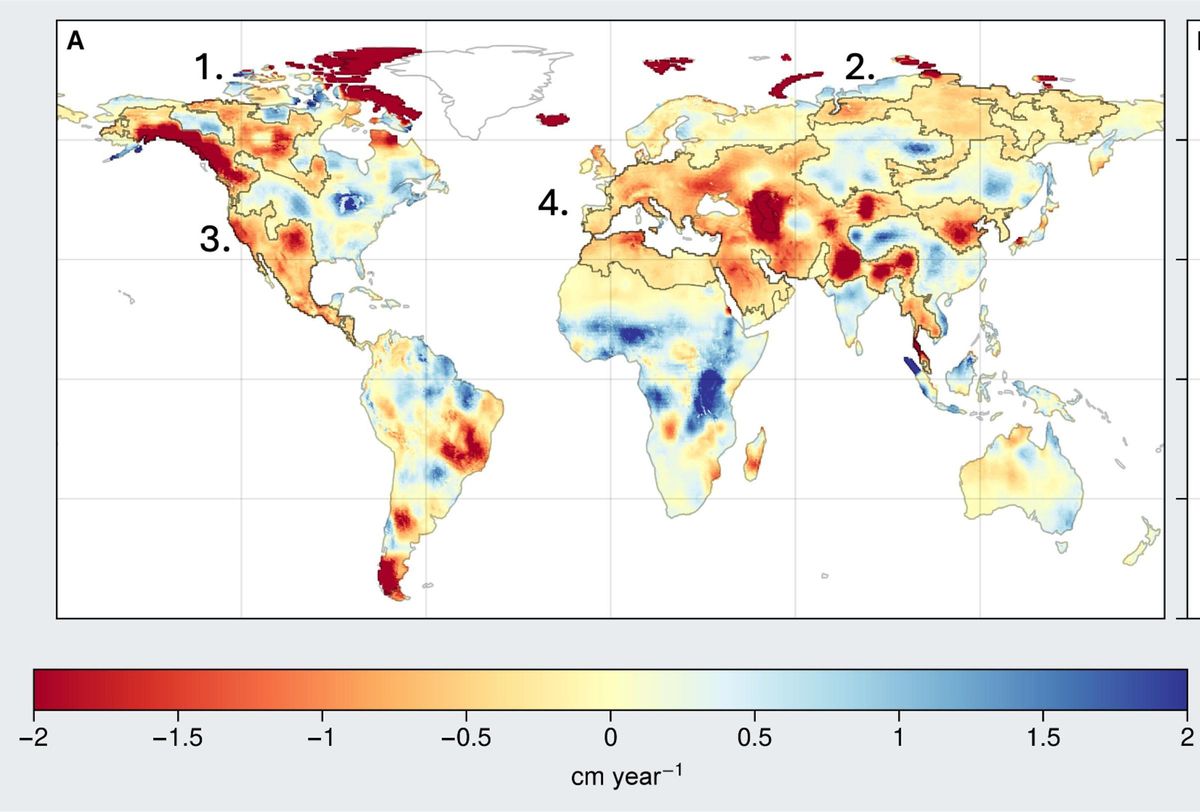 MAPA DEL DESCENSO DE LAS RÉSERAS MUNDIALES DE Agua