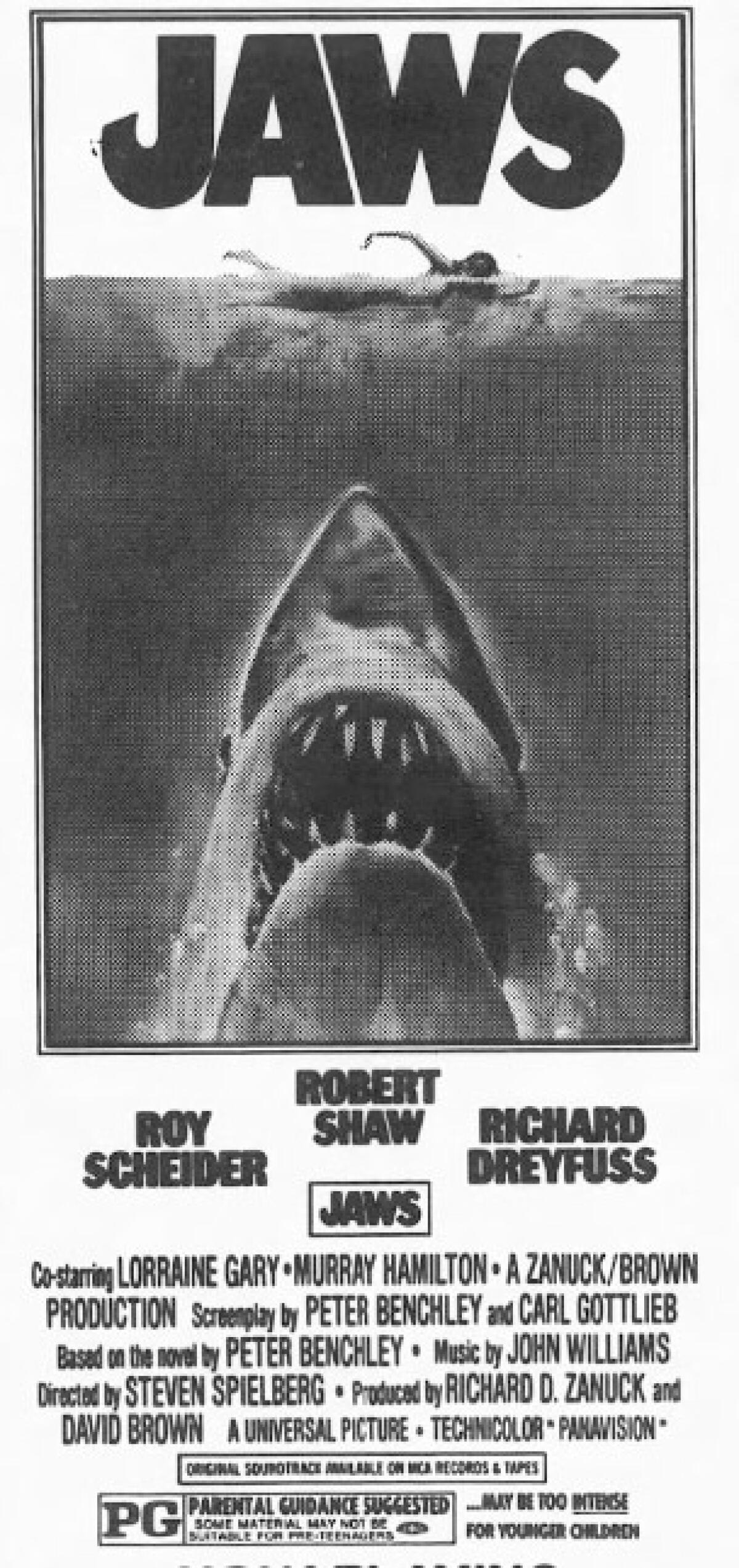 Une publicité pour «Jaws».