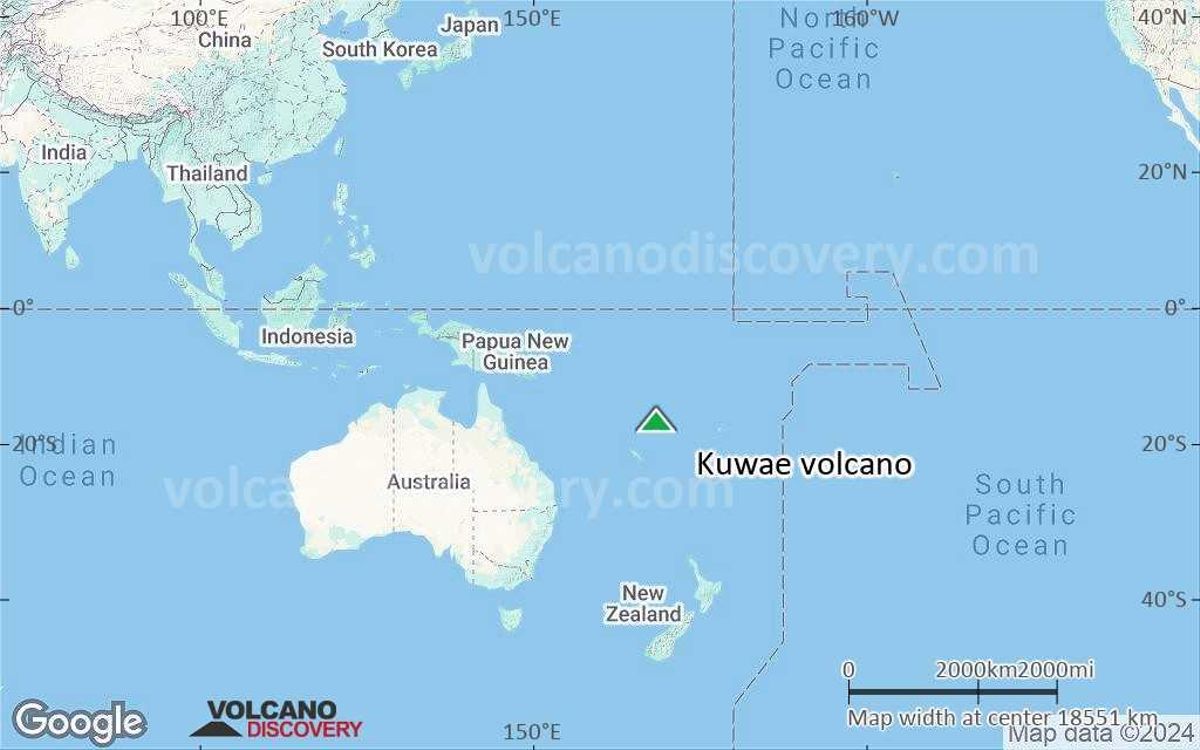 Emplacement du volcan Kuwae