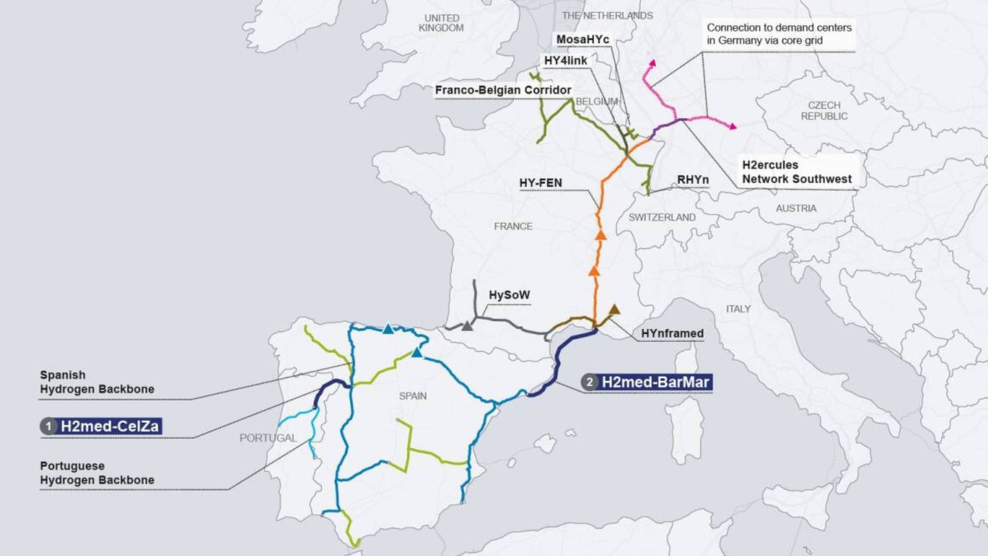 H2med et autres projets de corridors. Image : fournie.