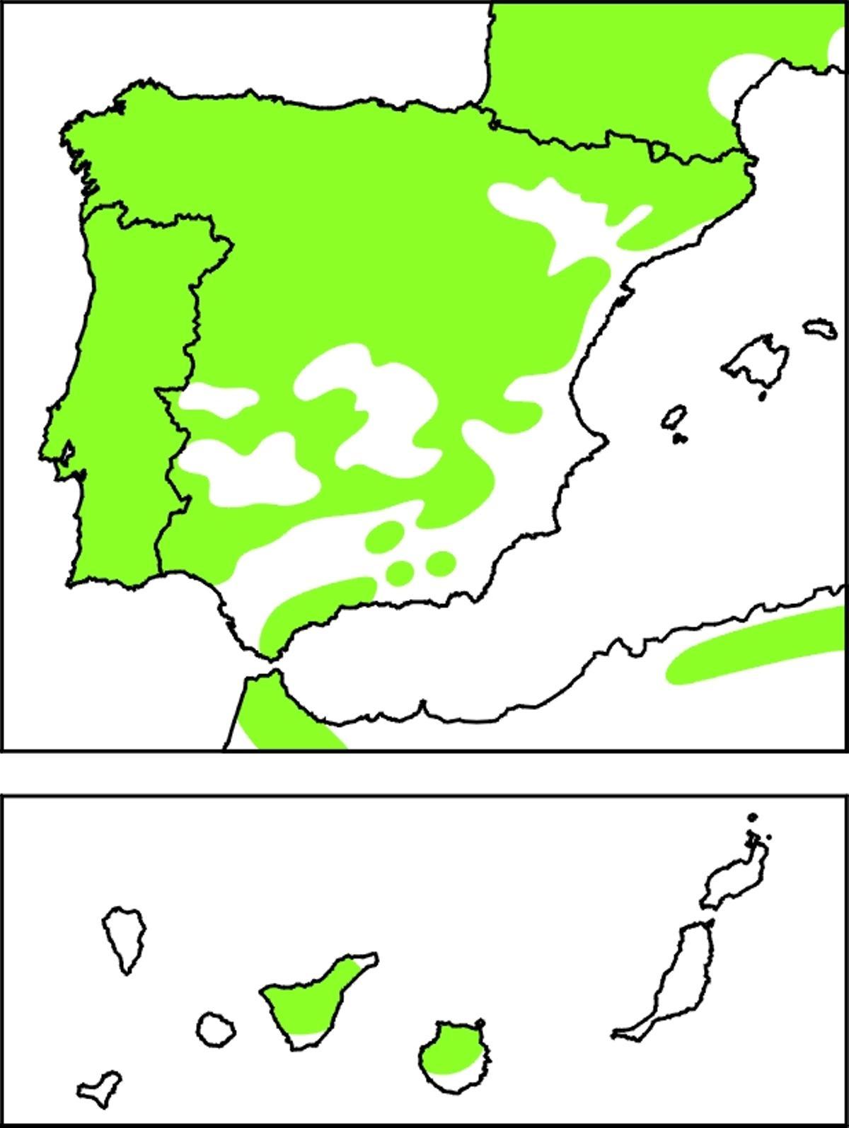 Zone de distribution de l'espèce