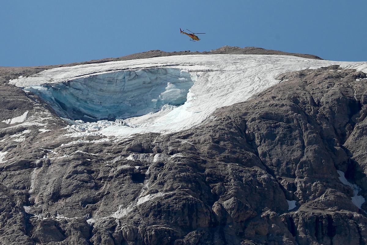 Masa heada d'un glacier en retroceso