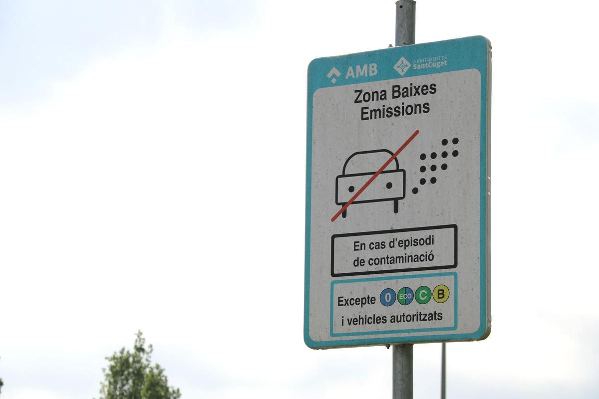 Cartel d'une zone d'émissions basses