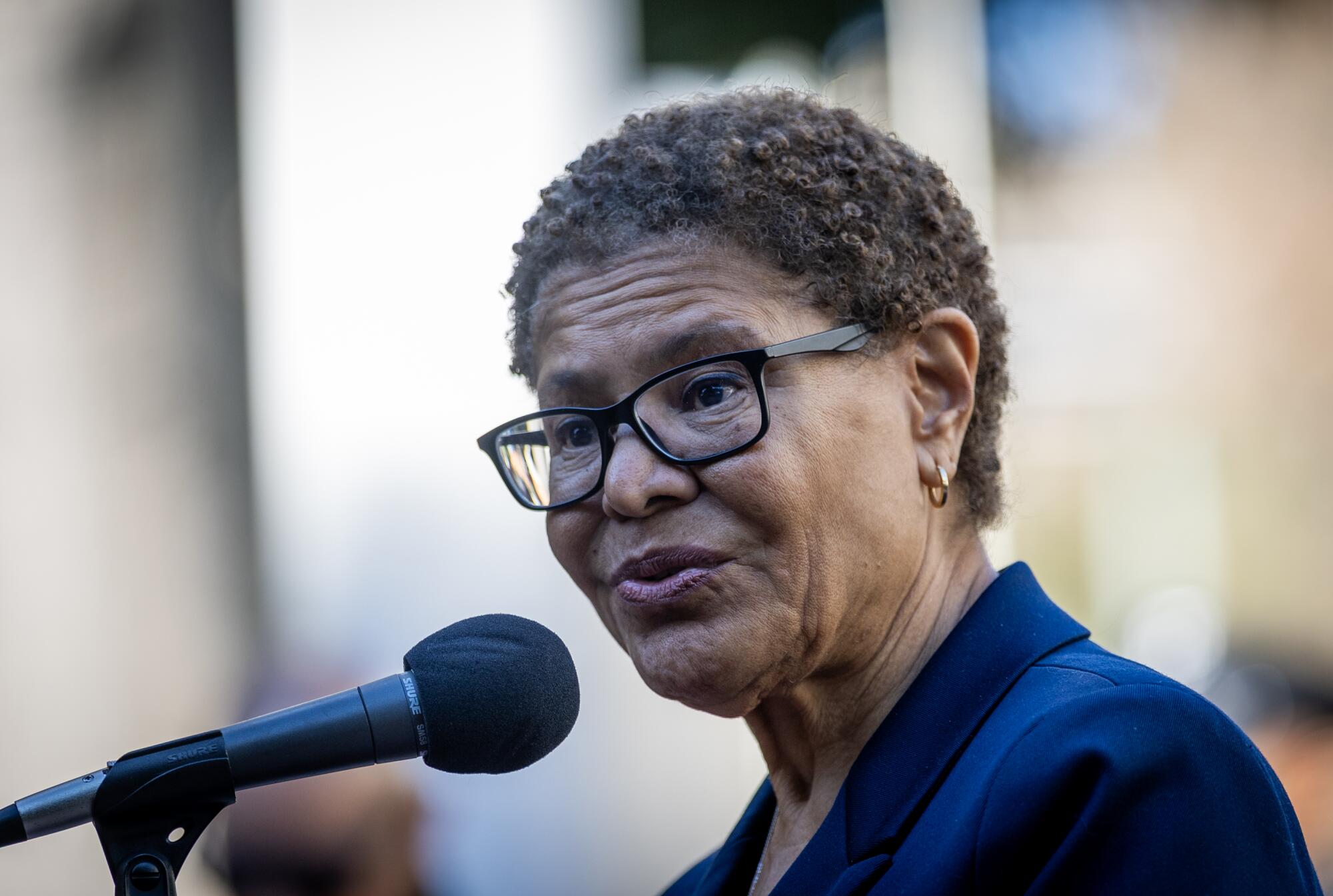 La maire de Los Angeles, Karen Bass, à Los Angeles le 7 janvier 2026.