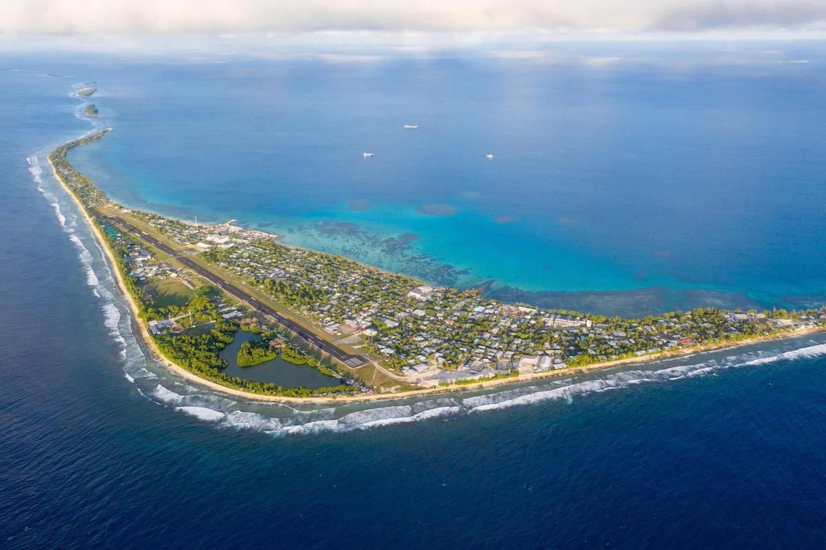 Tuvalu, un des pays insulaires menacés par le phénomène