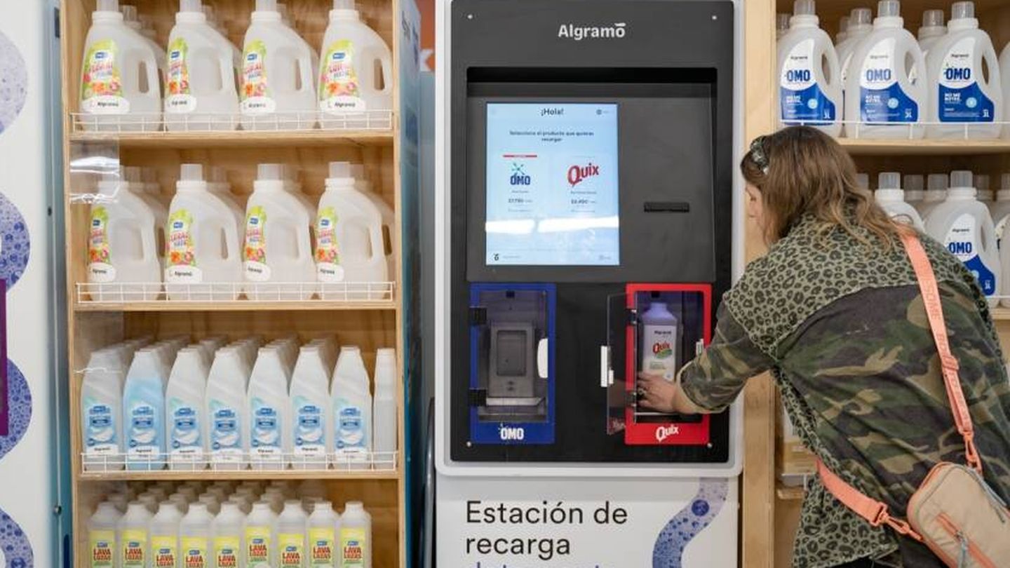 Distributeur de détergent liquide en vrac (Algramo) 