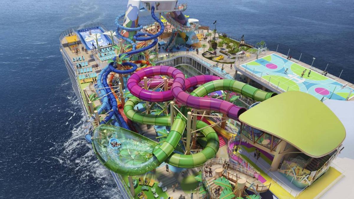 Icône des mers, l'un des plus grands cruceros du monde avec des parcs aquatiques