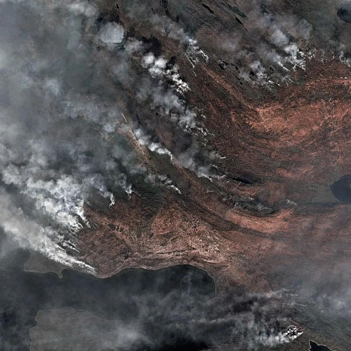 Les incendios sont visibles depuis les satellites