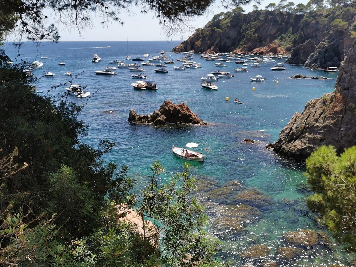 La cala del Golfet, à Palafrugell, est située à proximité des embarcations.