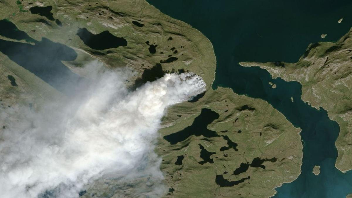 Image d'un incendie en Groenlandia
