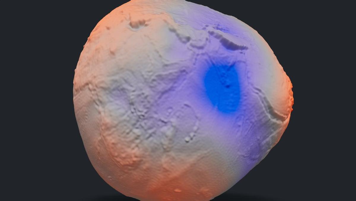 Modèle 3D interactif de la géode publié par la NASA.