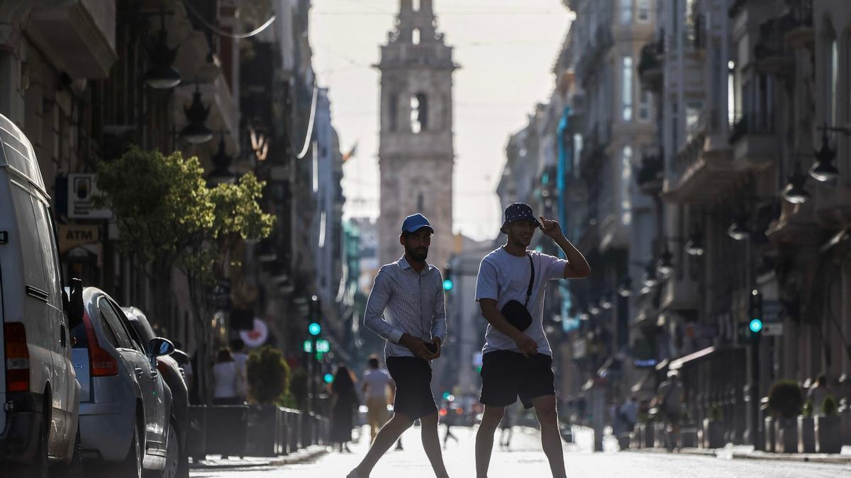 El centro de València en plena ola de calor