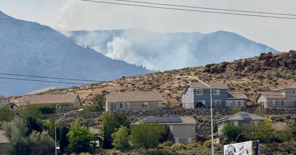 Les pompiers tentent d'empêcher l'incendie de forêt du Nevada de se propager à Reno