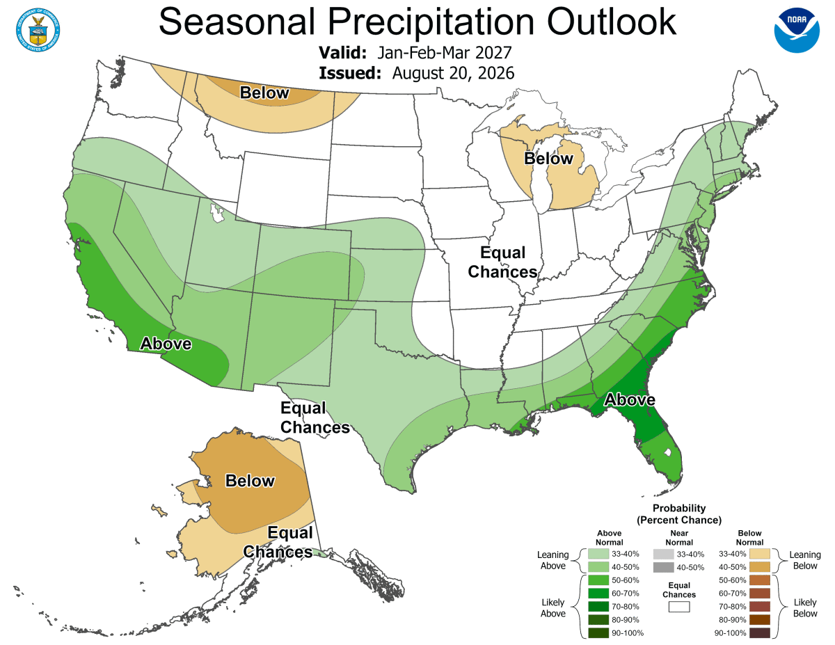 La Californie devrait connaître des précipitations supérieures à la moyenne cet hiver.
