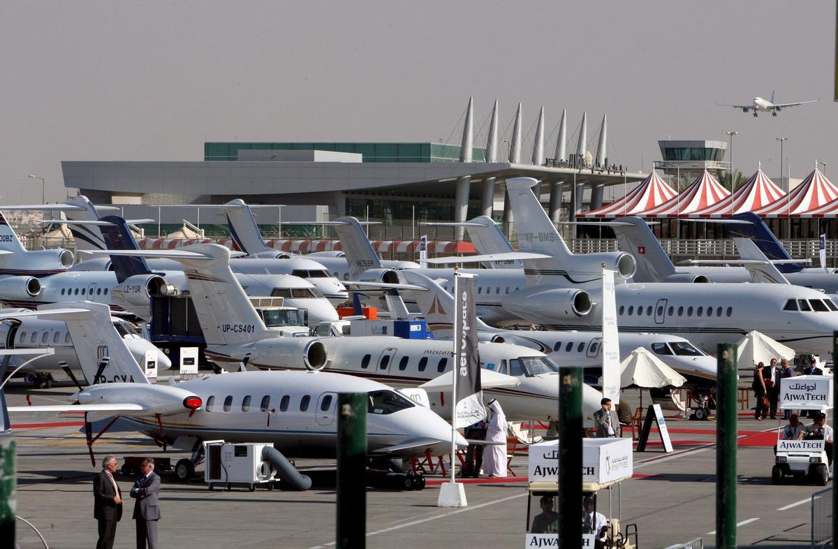 Jets privés dans un aéroport