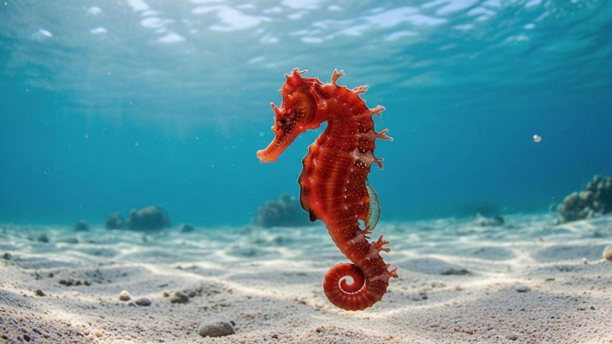 Un caballito de mar en el Mediterráneo