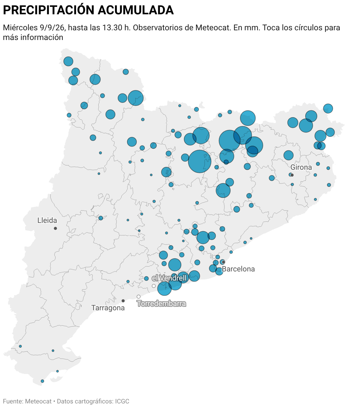 PRECIPITACIÓN ACUMULADA (Mapa del símbolo)