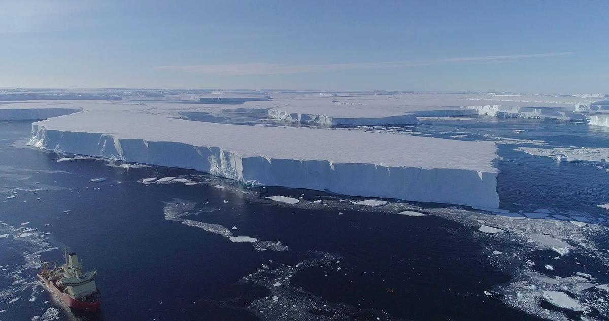 Partie de la masse recouverte de glace du glacier du 'Juicio Final'